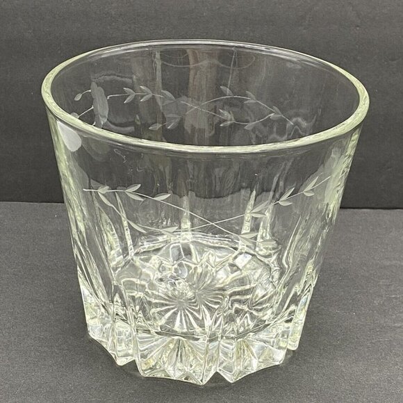 Vintage Princess House Crystal Ice Bucket Etched Floral Heavy 2.13lb Collectible - Picture 1 of 9